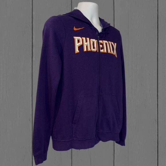 Nike NBA Phoenix Suns Full Zip Hoodie Men’s Large Purple Cotton Blend - Picture 5 of 11